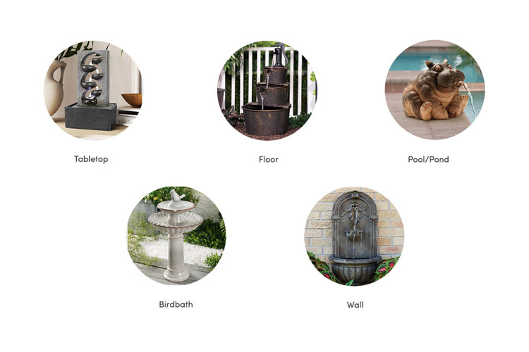 Types of Fountains How To Choose One For Any Home Wayfair